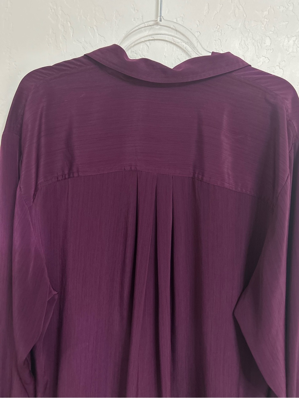 Vintage Christie & Jill Burgundy Blouse Large | Sheer Button Front Career Top - Picture 6 of 6